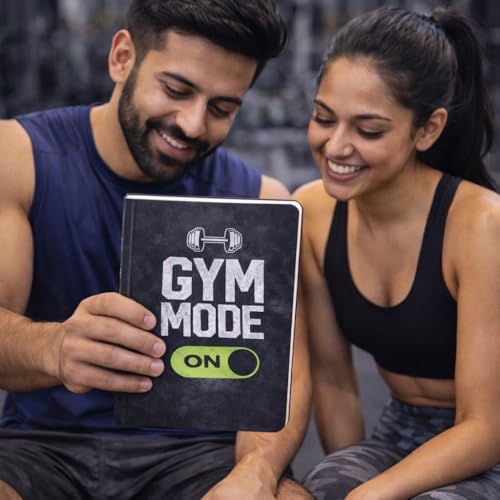Image of Fitness Workout Journal A5 | 120 Ruled Pages | 80 GSM Paper | Gym & Goal Tracking Notebook | Rounded Corners | Softcover