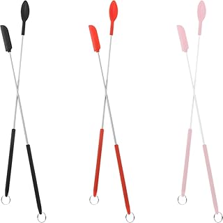 FOMIYES 3 Sets Makeup Silicone Spatula Pizza Dough Spatula Small Silicone Spatula Mini Jar Scraper Kitchen Scraper Bakers Scraper Cake Spatula Jam Spatula and Scoop Silica Gel Telescopic