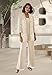 3 Pieces Mother of The Bride Pantsuits for Women Long Sleeve Lace Outfit Dressy Pant Suits with Jacket PS008 Champagne