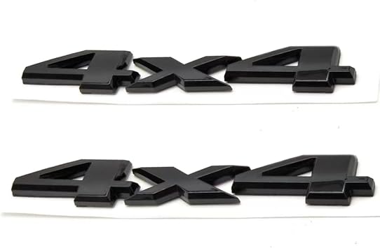 YUGEYE 2PCS 4X4 Emblem Badge 3D Logo Compatible with Rear Tailgate 2005-2018 4 X 4 Black