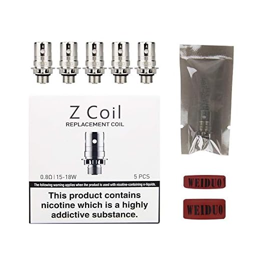 INNOKIN Autentico Zenith Resistenza 0,8 Ohm, Coils Per Itaste Kroma-a Cool Fire Mini Zenith D22 Adept Zlide Tank Kit - Pacco Di Non Nicotina, Nero, 0.8ohm, Set da 5 pezzi