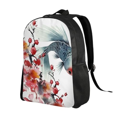 Mochila unisex impermeable para senderismo con diseño floral miniatura 2