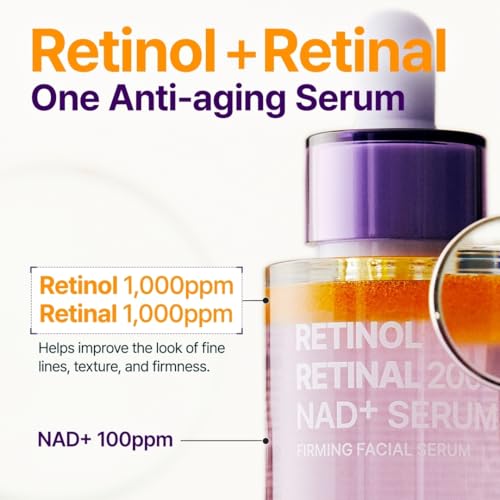 PURITO Retinol 0.1% + Retinal 0.1% Anti-Aging Facial Serum | for Wrinkles, Fine Lines & Firmer Skin | Dual Retinoids with NAD+, Improve Elasticity & Skin Texture | Korean Skincare, 30mL 1.01 fl.oz - Image 4