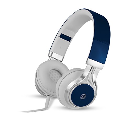 AT&T HPM10 Wired Over-Ear Headphone With Mic (Blue)