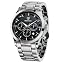 Silver Strap Black Dial