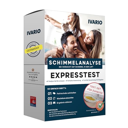 Preisvergleich Produktbild Schimmeltest - Expresstest für Zuhause: Der Schimmelpilz Schnelltest Inkl. leicht verständlicher Anleitung, Auswertungstabelle und Schimmel-Ratgeber - Testen Sie Ihre Raumluft auf Schimmelpilzsporen