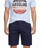 Xact Pantalones Cortos Hombre Chino – Bermuda Hombre Algodón, Short Hombre Verano Regular Fit, Pantalones Cortos Elegantes Casual, 23 cm (Azul Marino) 38