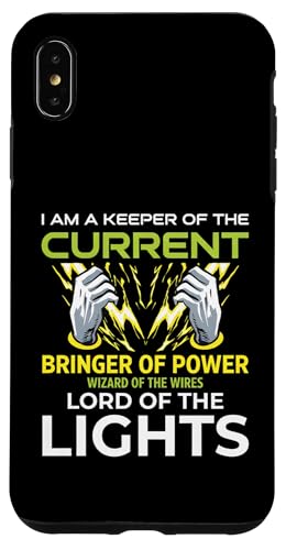 Keeper of the Current Electrician�O���t�B�b�N�E�B�U�[�h���C���[ �X�}�z�P�[�X iPhone XS Max �p