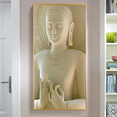 Peinture sur toile Bouddha pour habiller un mur vide et harmoniser la décoration du salon