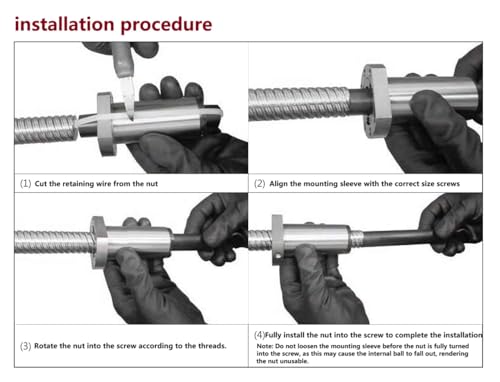 Vis à billes DFU2005 anti-vibration pour imprimante 3D et CNC