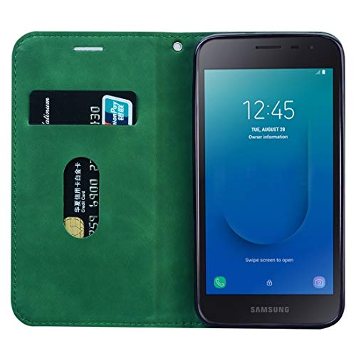 Bolsas para celular Samsung Galaxy J2 Core Matte Business Magnetic Horizontal Flip PU Capa com supor