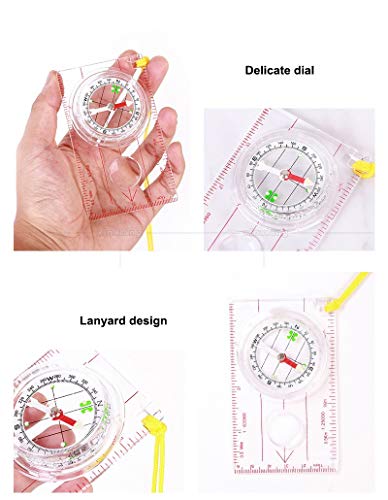 Boussole carte transparente multifonction avec échelles d'escalade - 3