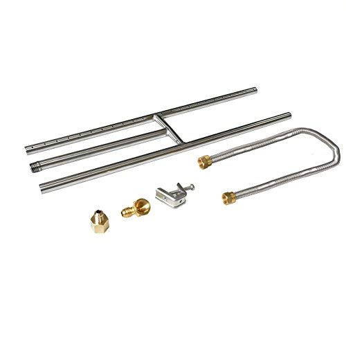 Stanbroil Rectangular Stainless Steel Gas Fireplace HBurner, 18x6 Inch