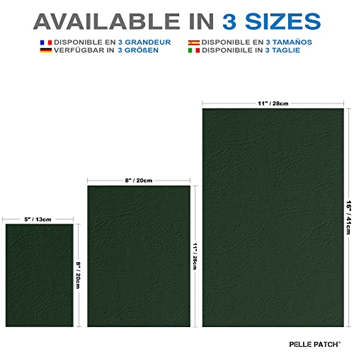 Pelle Patch - Leather & Vinyl Adhesive Repair Patch - 25 Colors Available - Original 8x11 - Medium Green - Thumbnail 3