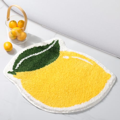 FROZZUR Lemon Shaped Bath Mat