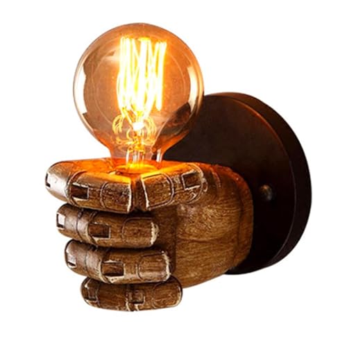 Image of Aomesinc Vintage Wall Sconce Industrial Hand Shaped Wall Light Fixture Edison Lamp Fixture Indoor for Bedroom Kitchen Restaurant Farmhouse(Right)