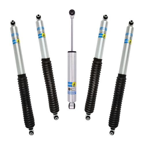 Bilstein Set of Front and Rear B8 5100 Series Shocks with Steering Stabilizer Compatible with 2020-2025 Wrangler with 2-3 Rear Lift | Easy Installation