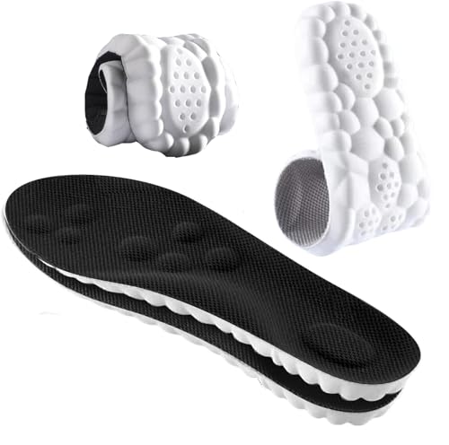 Image of 4D Cloud Technology Super Soft Comfort Insoles - U-Shape Memory Foam, Cloud Feeling, Sports Memory Foam (Black, Men 9-10.5 /Women 10.5-12)
