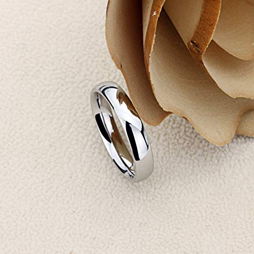 2mm 4mm 6mm 8mm Stainless Steel Silver/Gold/Black Wedding Band Ring Men Women Plain Dome Polished Classici Comfort Fit Band Ring3