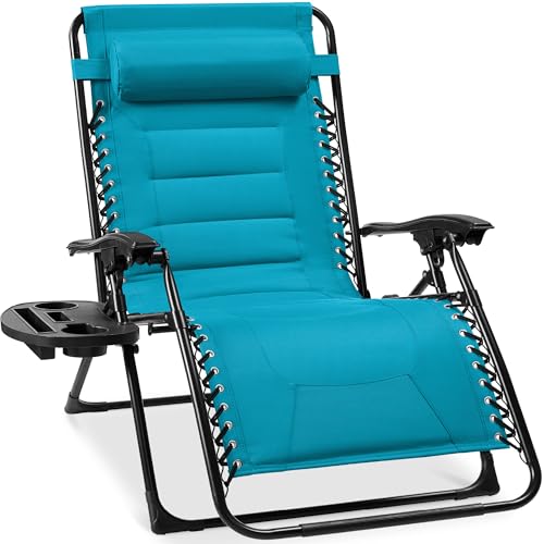 Oversized Padded Zero Gravity Chair - Aqua Blue