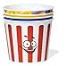 Red Co. Set of 4 Nesting Movie Theater Themed Popcorn Buckets with Individual Designs - 2 Quarts Each (Fun Family Pack)