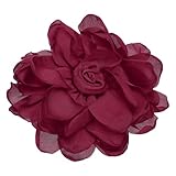 PATIKIL Rose Flower Hair Clips, Fabric Brooch Pins for Women Wedding Party Dance Dress Clothes Accessories Valentine's Day Gifts, Wine Red