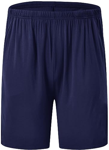 MoFiz Men's Pyjama Shorts Bottoms Ultra Soft Modal Lounge Wear Shorts with Pockets