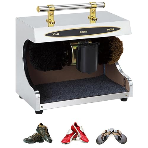 JJENXYYDS Household Shoe Shine Electric,Double Combinmachine,Small Automatic Electric Shoe Shine Machine,Public Electric Titanium Shoe Polishing Machine for Family Hotel Bank Commercial,C