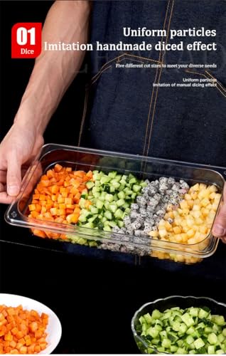 Máquina eléctrica para cortar verduras 3 en 1 miniatura 4