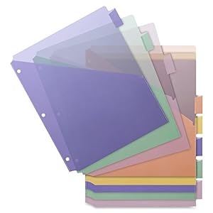 Business Source Double Pocket Index Dividers (32373), Multicolor (BSN32373)