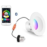 iLintek Smart LED downlight, 6 inch Multicolored Dimmable,Bluetooth App Controlled,Party Disco Color Changing Light Bulb 2700K-6500K,BLE Mesh Group Controlled,13W-Equivalent 85w,No Hub required