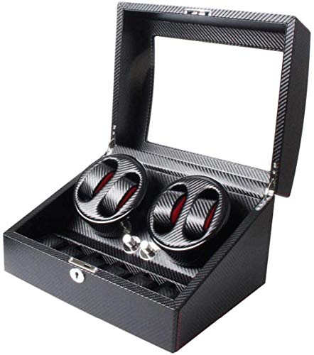 Mira Winder 4 Black caja giratoria para 4 relojes automáticos con motor integrado 6