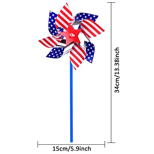 4Th Of July Decorations For Home Outdoor Patriotic Pinwheels, Memorial Day Decorations Fourth Of July Decorations Patriotic Independence Day Party Supplies Favors,Wind Spinner For Garden 16 Pcs #TOP1