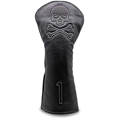 WENYOG Golf Schlägerkopfhüllen Golf Club Headcover Set Schädel-Fahrer Abdeckungen Fairway Wood Cover Hybrid-Abdeckung Leder Golf Holz-Abdeckung for Driver Fairway Hybrid 09 (Color : for Driver) Cover