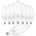 hansang LED E12 Chandelier Light Bulbs, Type B Light Bulbs 5W (60W Equivalent), Natural White 4000K Candelabra LED Light Bulbs, E12 Light Bulb 500LM, Non-Dimmable B11 Ceiling Fan Light Bulb, 8 Pack