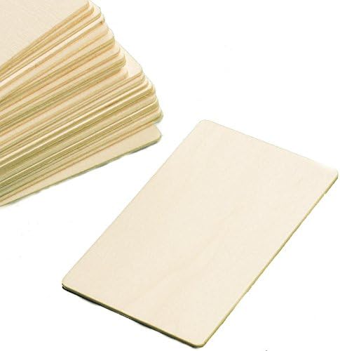 Factory Direct Craft Group of 24 Unfinished Wooden Rectangle Sign Cutouts for Crafts, Creating and Embellishing