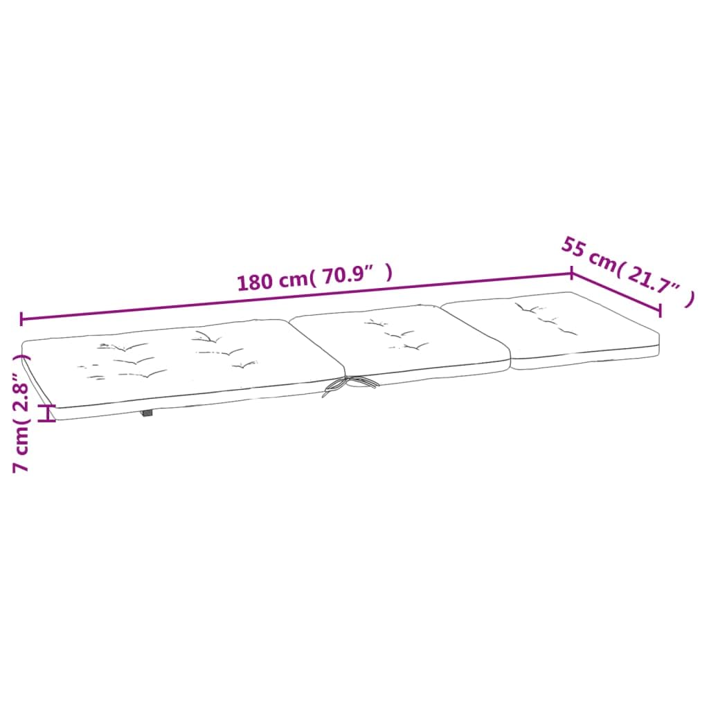 vidaXL Coussins de Chaise Longue Lot de 2 Anthracite Tissu Oxford, Coussin de Chaise de terrasse, Coussin de Chaise, Coussin de siège, Coussin