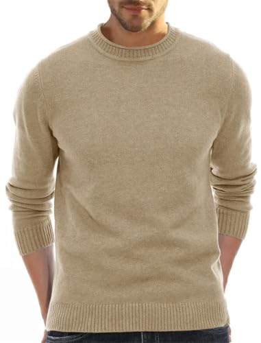 Men's Long Sleeves Knit Sweater Solid Base Crew Neck Casual Jumpers2