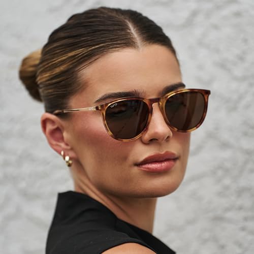 Image of WearMe Pro Round Polarized Sunglasses for Women - UV400 Protection, Lightweight Frame, Vintage Retro Style