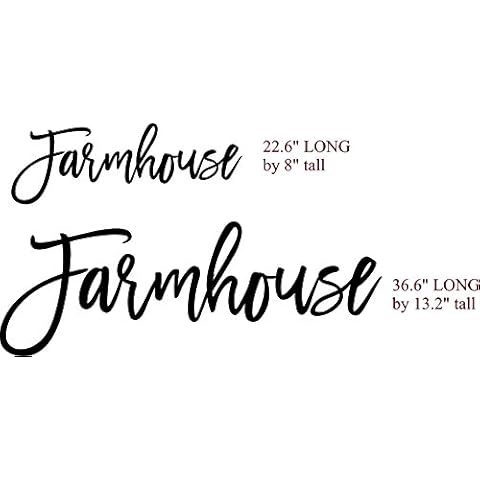 Walls with Style Farmhouse Decal or Stencil for Painting, (Small 22.6" by 8", Black) Cover