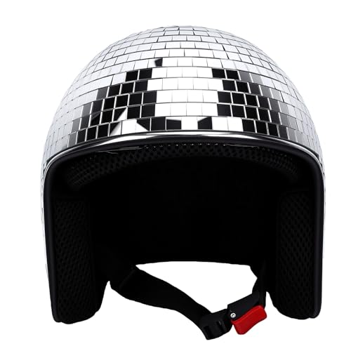Casque Punk Boule Disco Réfléchissant Accessoire Fête et Anniversaire