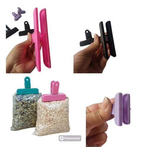 Kit 8 Pregadores de Embalagens de Alimentos Prendedores De Vedação Para Sacos Plasticos, Sacos de Pa