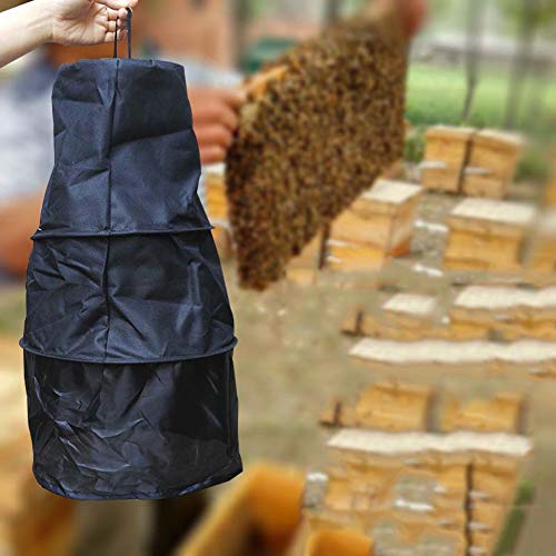 Danigrefinb Beekeeping Supplies 3 Layers Catch Lure Bee Cage Bucket Beekeeping Tool Wild Recruit Catching Device - Black