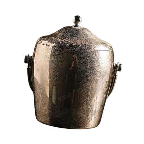 Qianly Ice Bucket Bucket with Lid for Ice Cubes Multifunctional Beverage Tub Home Use Champagne Wine Chiller for Home Beer Bottles, S