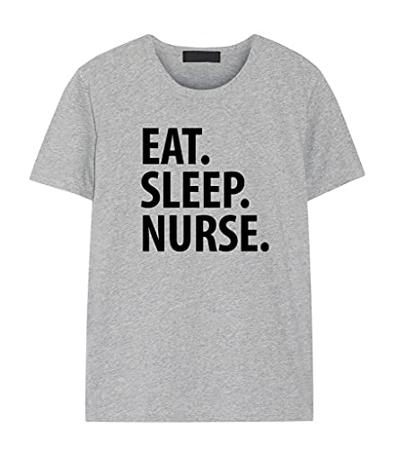 Fellow Friends Eat Sleep Nurse Unisex T-Shirt XX-Large Grey