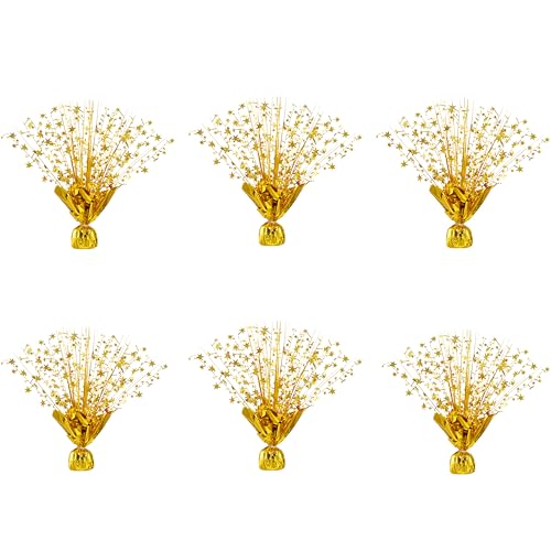 Moretreat Metallic Foil Spray Centerpiece Stars for Wedding, Birthday, Anniversary, Christmas Table Decor, Holiday Festival Baby Shower Graduation Mantle Party Decorations (Gd630) by Moretreat - Used condition - US$14.70