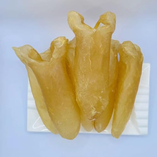 South American Fish Maw Tubes #6, Light Yellow, Smooth Taste, Collagen and Vitamins,南美花膠筒#6 (8 ounces (around 3 pieces))