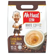 4 Pack Malaysia Famous Ah Huat White Coffee 3 In 1 Extra Rich 4 pack x 15 Sachets