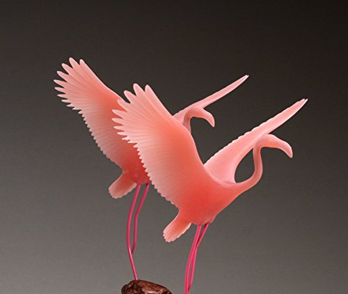 Flamingo Pair by John Perry In Flight Sculpture Statue Figurine - Thumbnail 3