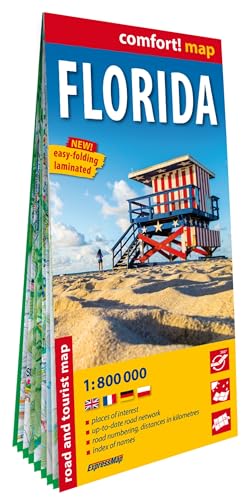 Floride 1/800.000 (carte grand format laminée). Florida